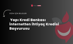Yapı Kredi Bankası İnternetten İhtiyaç Kredisi Başvurusu