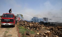 Sera alanında çıkan yangın 2 kamyoneti yaktı