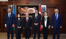 Bakan Tekin, Azerbaycan’da Büyükelçiliği ziyaret etti