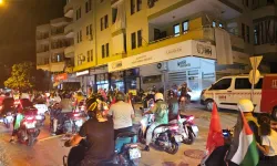 Alanya'da Motosikletlerle 'Gazze'ye Destek' Konvoyu Düzenlendi