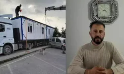 Depremzede aileye verilen konteyner için icra