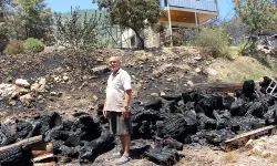 Kumluca yangınında emekli itfaiyeci evini alevlerden kurtardı