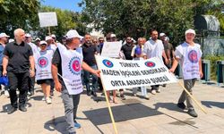 Maden işçileri alacakları için Ankara’da yürüdü