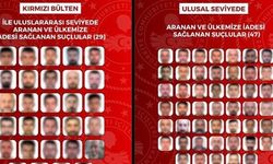 Kırmızı bültenle ve ulusal seviyede aranan 76 suçlu, Türkiye'ye iade edildi