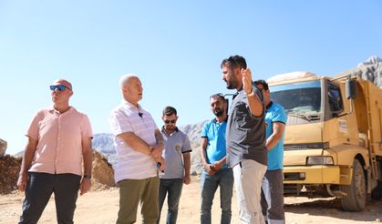 Okurcalar Yaylası yolunda çalışmalar başladı