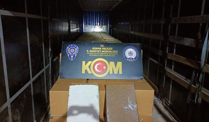 Adana’da 7,4 milyon makaron ele geçirildi