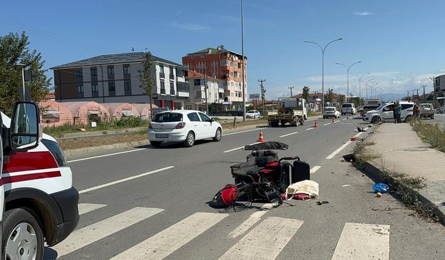 Karasu’da kaza: Elektrikli motosiklet sürücüsü öldü