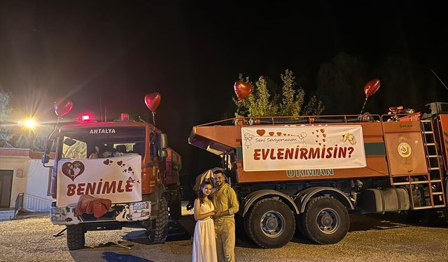 Serik’te orman işçisinden arazözle evlilik teklifi