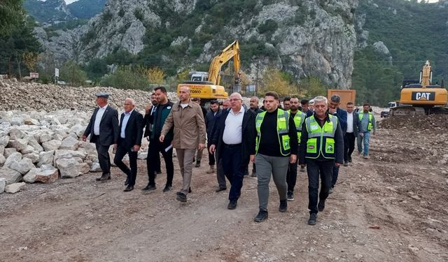 Kumluca’da altyapı yatırımları yerinde incelendi