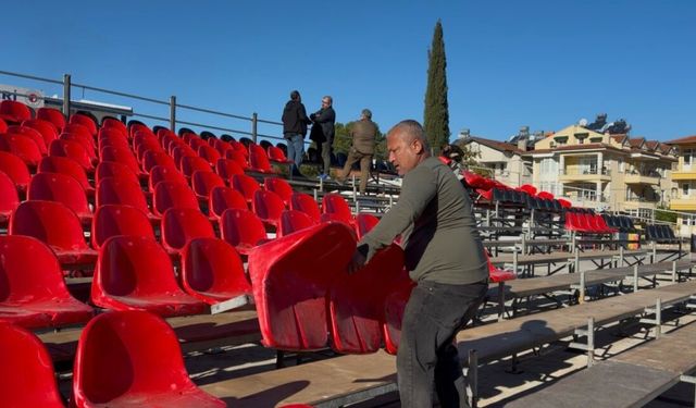 Fethiyespor, Galatasaray maçı için stadı yetiştiriyor