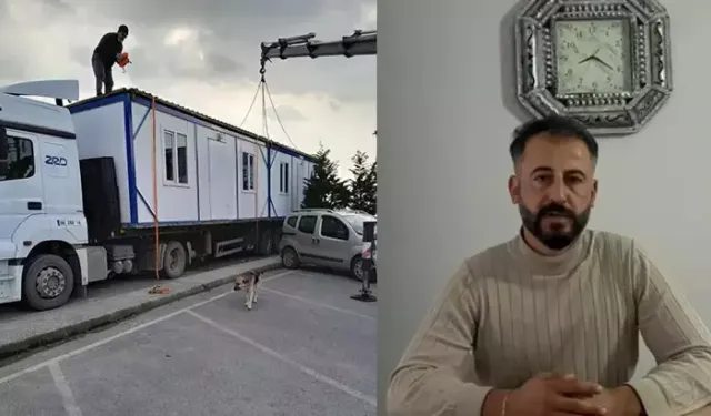 Depremzede aileye verilen konteyner için icra