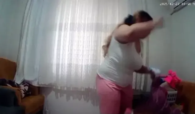 1 yaşındaki bebeğe anne şiddeti kamerada
