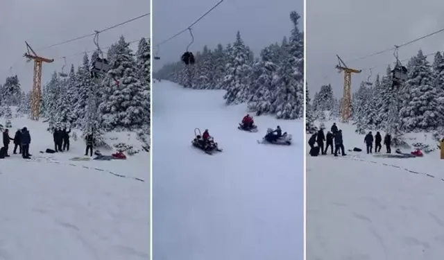 Uludağ’da arızalanan telesiyejde tatilciler mahsur kaldı