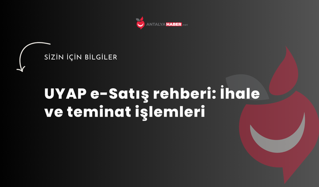 UYAP e-Satış rehberi: İhale ve teminat işlemleri
