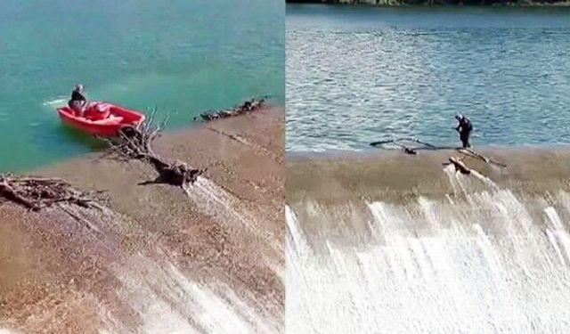 Alakır Barajı’nda tehlikeli temizlik