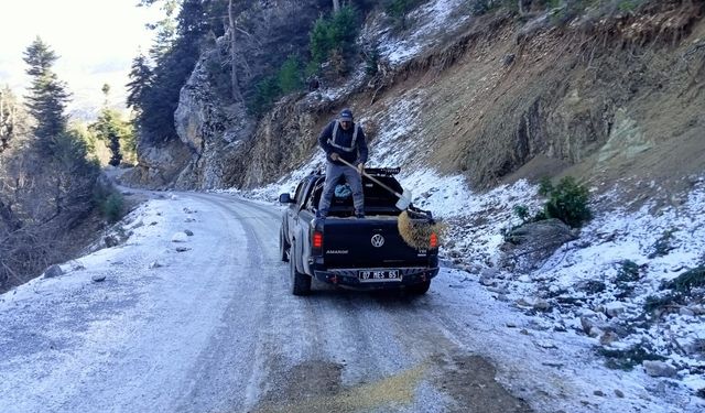 Alanya yollarında kış çalışmaları yoğun şekilde sürüyor