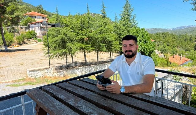 Akseki’de muhtar ormanları dronla gözetliyor