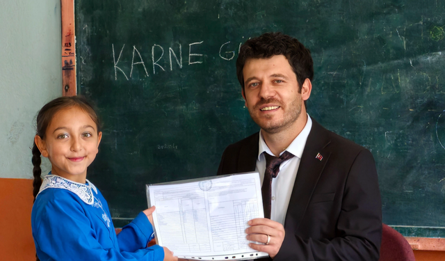 Konya’da tek öğrenci karne aldı