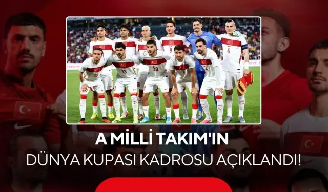 A Milli Takım’ın Dünya Kupası kadrosu açıklandı