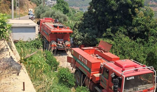 Alanya’da tarım alanı yangını söndürüldü