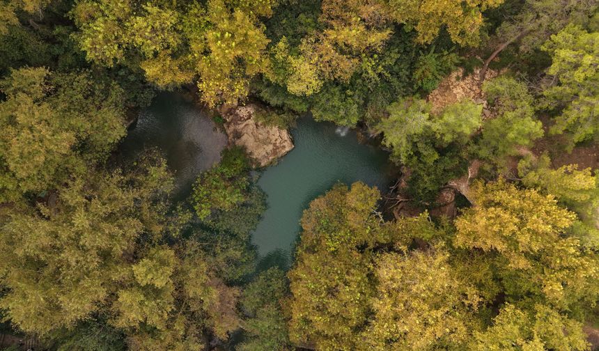 Kurşunlu Şelalesi sonbaharda renklere büründü