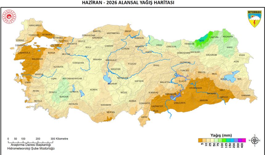 Haziran yağışları geçen yıla göre yüzde 90 arttı
