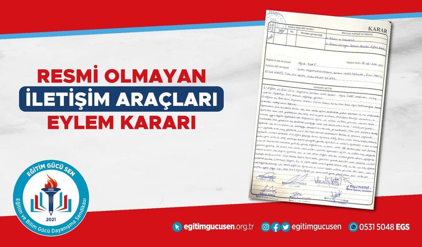 Eğitim Gücü Sen’den öğretmenler için WhatsApp kararı