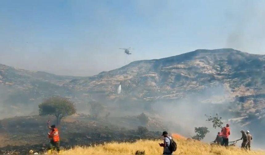 Tunceli'de örtü yangını